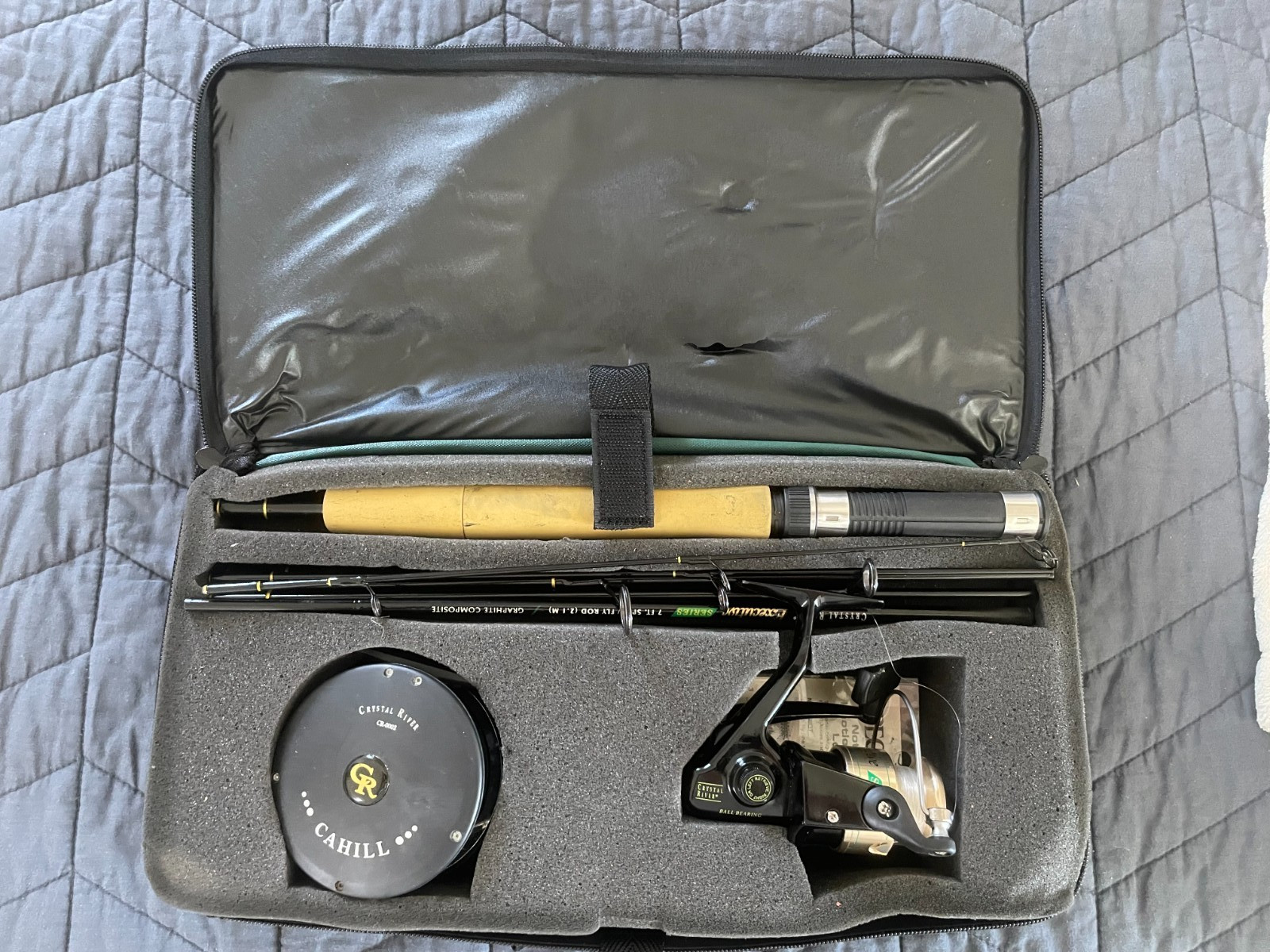 Crystal River CRE-77 Executive Travel Fly/Spin Rod Combo 520EP Reel Case