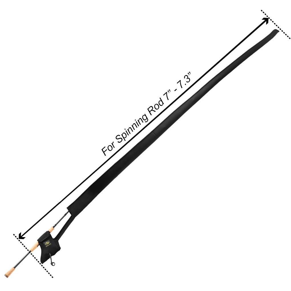 SF Fishing Rod Sleeve Cover Rod Socks Black Spinning Reel Pro 7-7’3″ 3000 Size