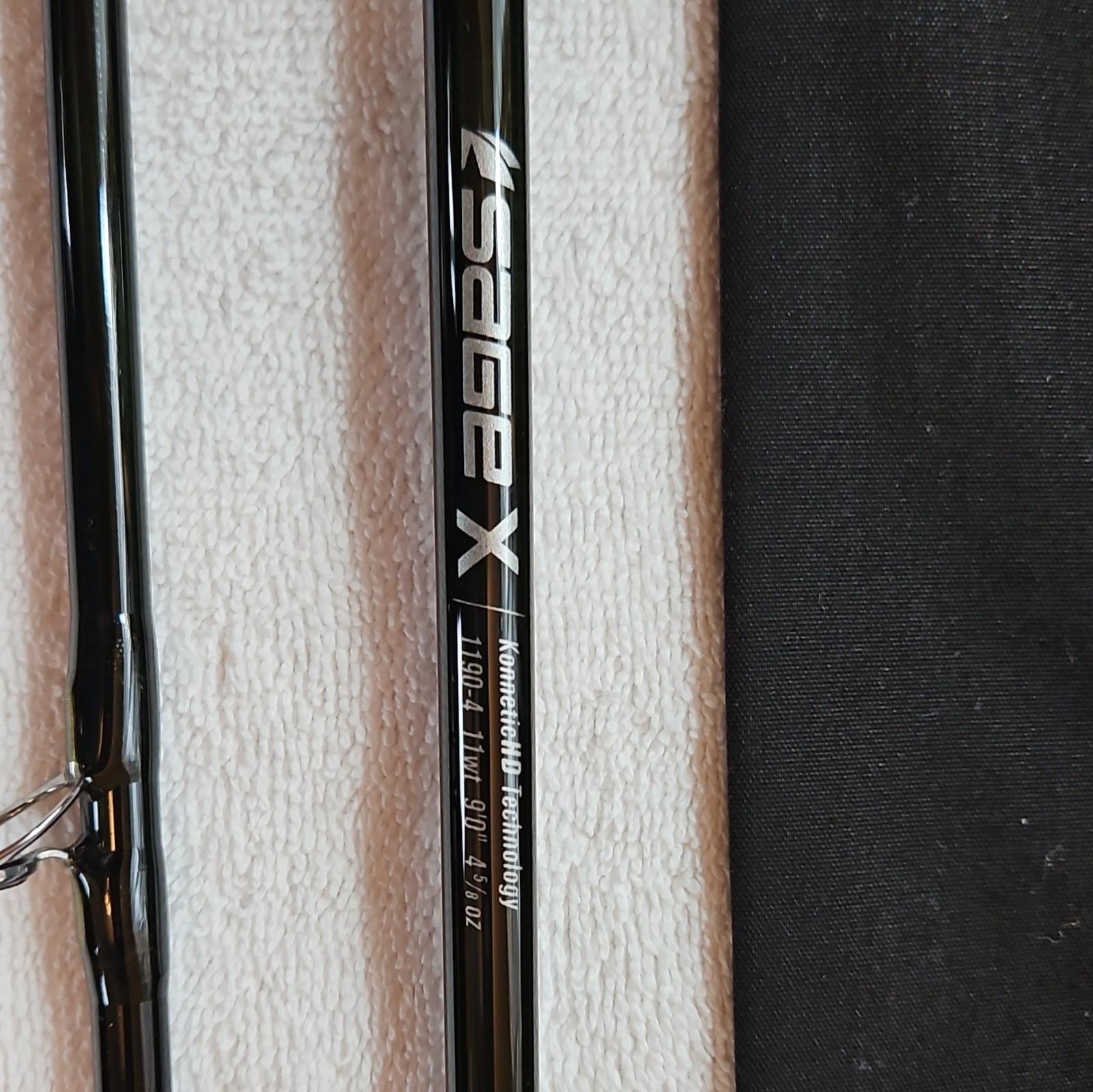 SAGE X 1190-4 Fly Rod 9ft 11wt 4pc Graphite.10 Guides Original &Tube Sock