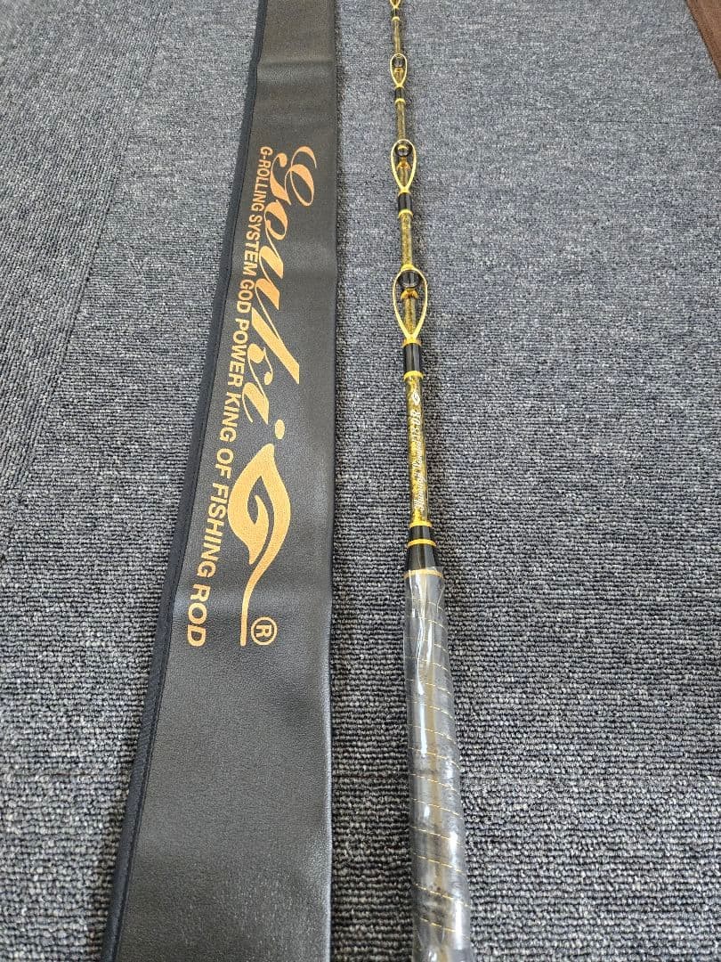 Tsuyoshi Shima Aji Limited 180R Boat Rod Gold Unused with Case