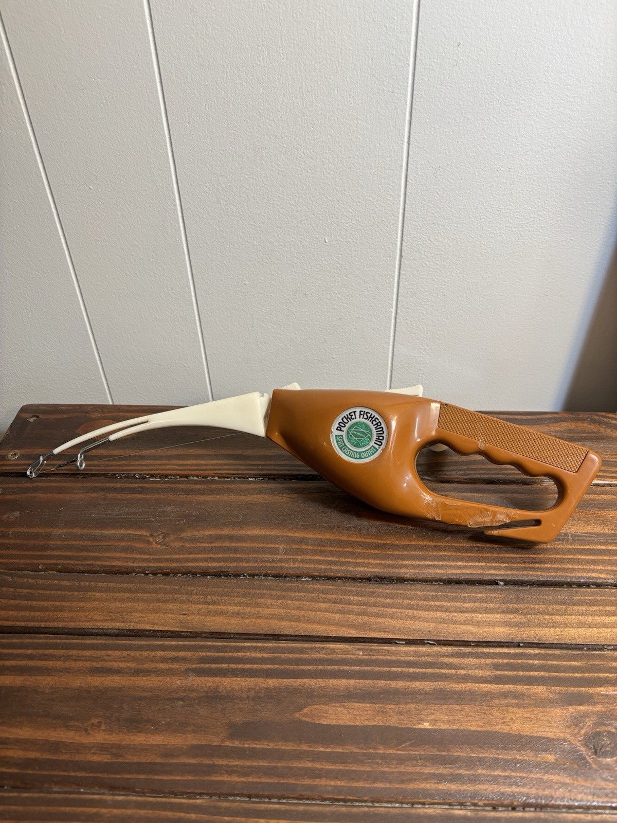 Vintage 1970s Popeil Pocket Fisherman by Ronco Folding Rod & Reel Compact Outfit