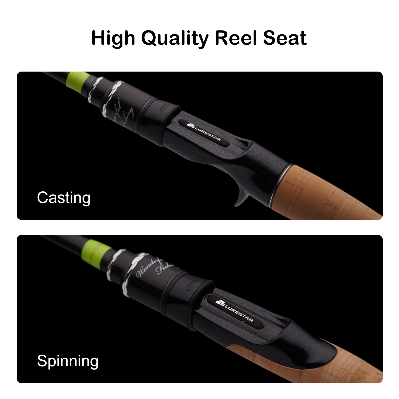 SHARP Fishing Rod Cast/Spin 2-Piece 6’6″-6’11”