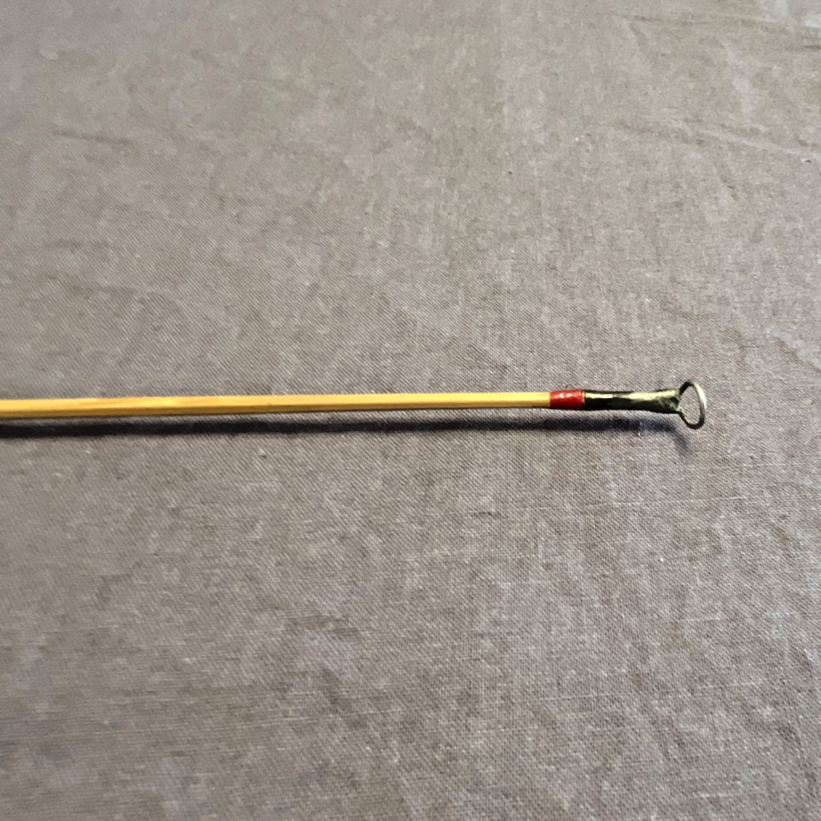 Waterloo Creek Tournament Pro Bamboo 34in Yellow Red Cork Handle Fishing Rod