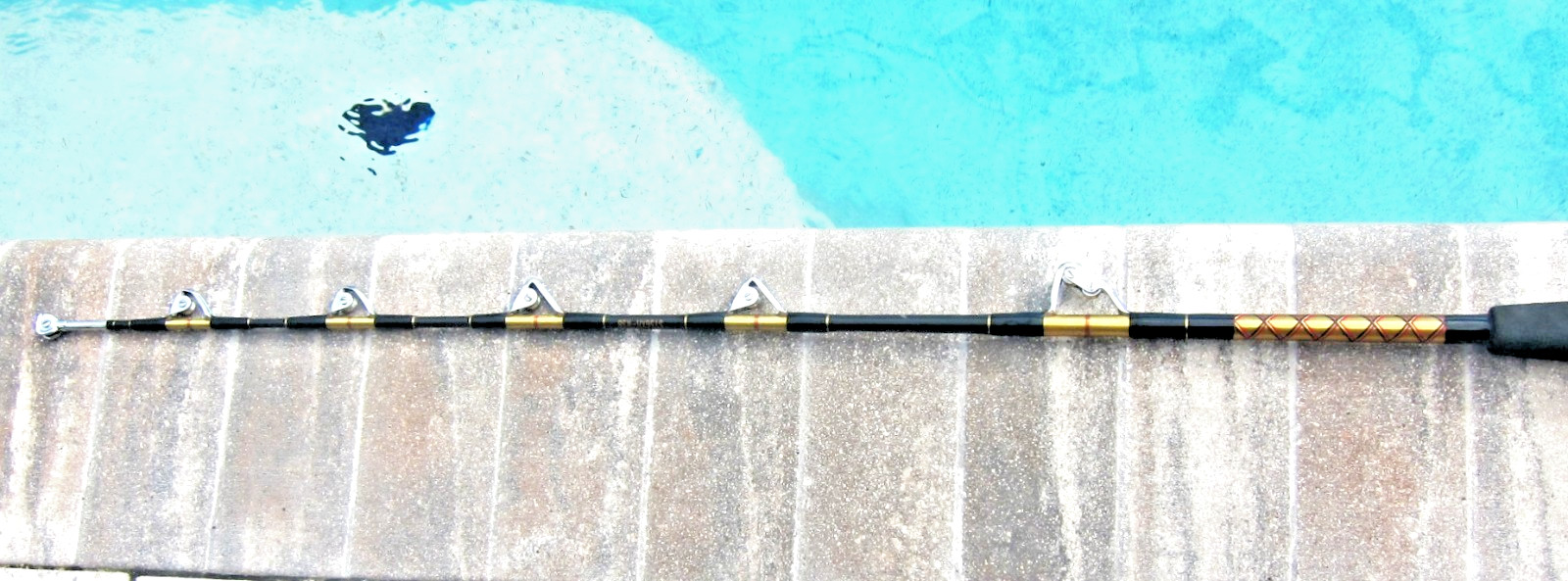 Custom Big-Game Stand-Up Rod with AFTCO Rolle Guides: 5’8″; 40-100lb- GOOD CD! a