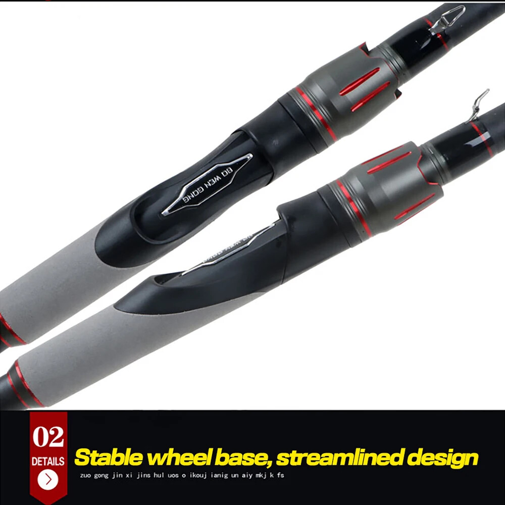 1.8m-3.0m Telescopic Spinning Fishing Rods Carbon Fiber Lure Pole Bait WT 8-18g
