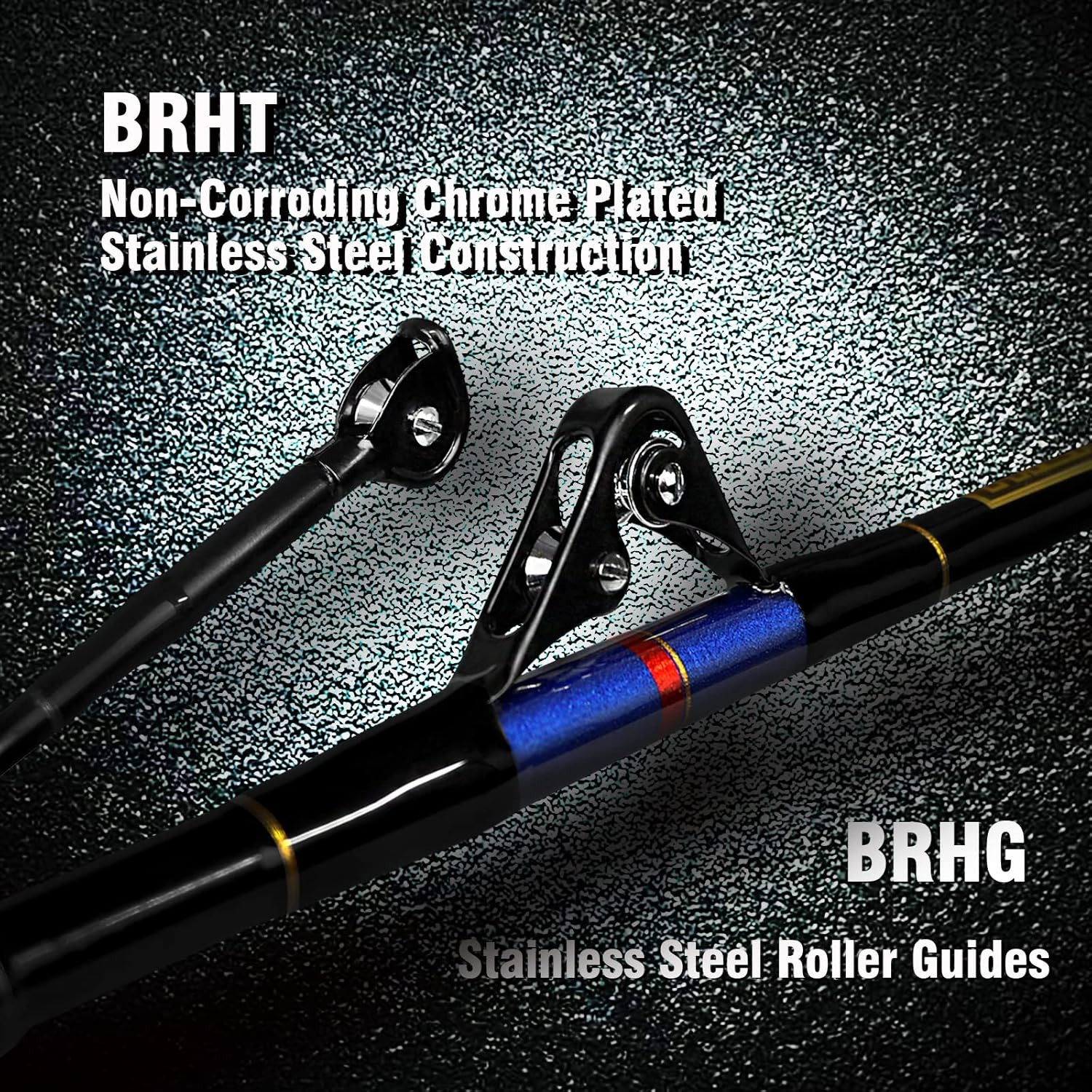 Saltwater Fishing Trolling Rod 1 Piece/2 Piece Heavy Roller Rod Big Game Convent