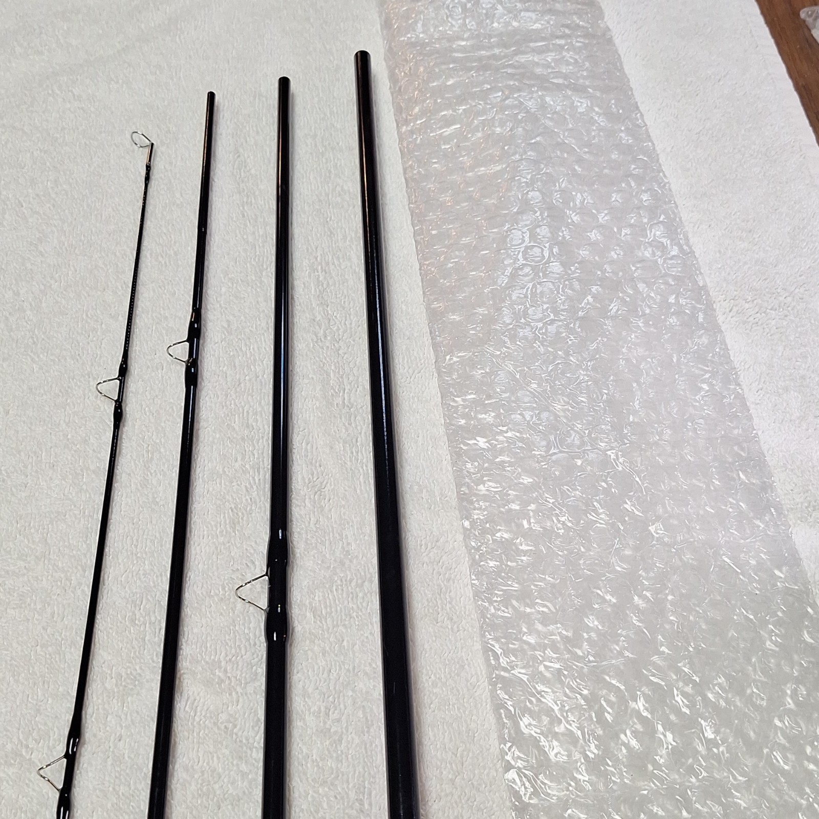 Premium Fishing Rod 4-Section 9′ , 5/6wt Black Carbon Fiber Graphite Fly Rod