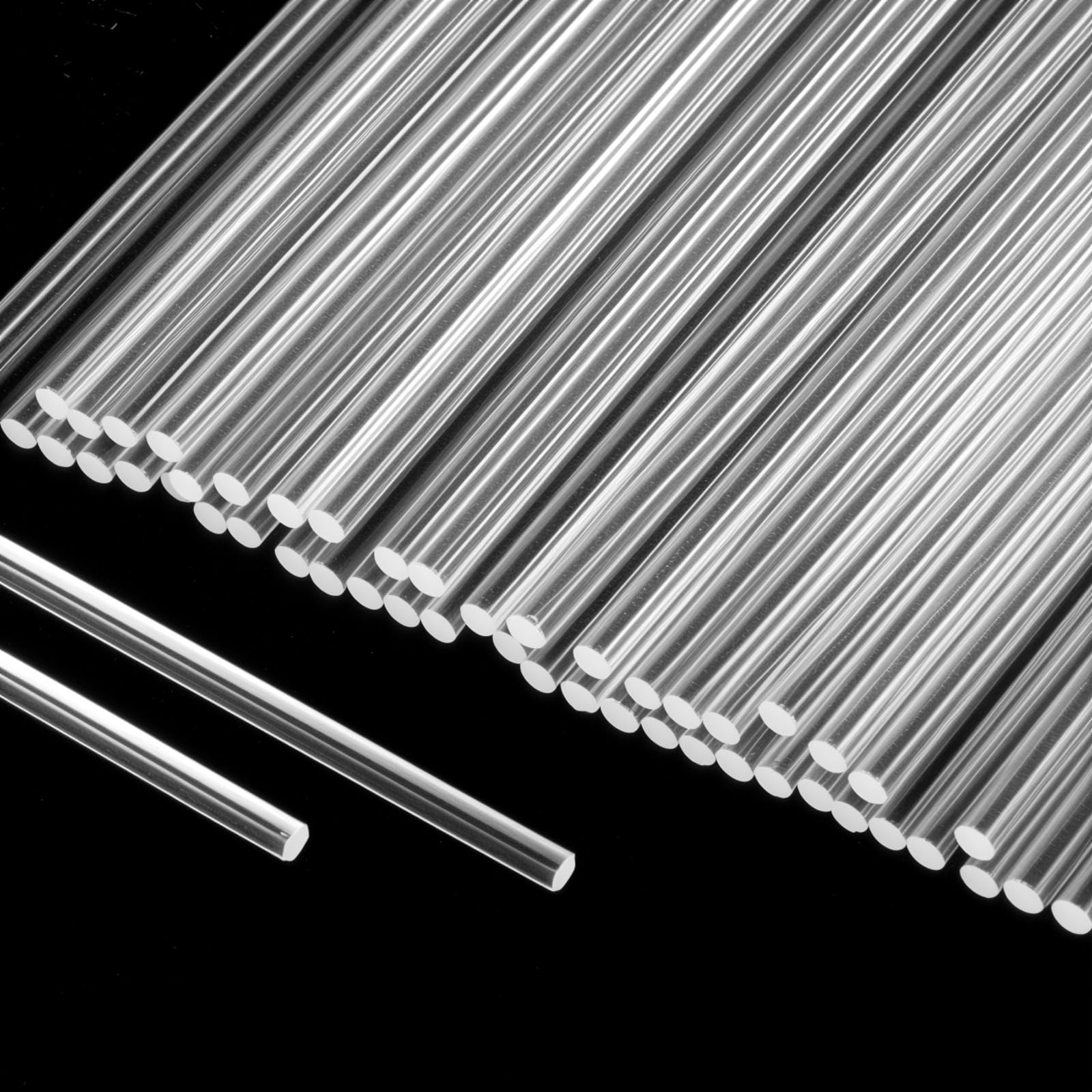 120 Pcs Clear Acrylic Rods, 2 mm 8 inch Diameter Acrylic Dowel Rods, Reusable…