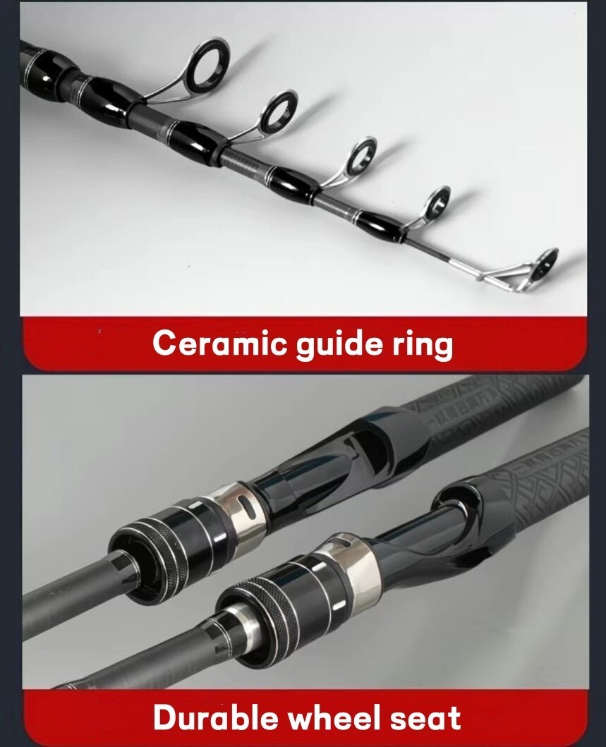 Telescopic Fishing Rods Carbon Fiber Ultra Light Rod Spinning Casting Fast Pole