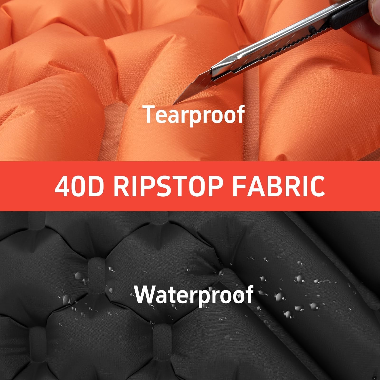 Camping Sleeping mat and Inflatable Pillow – Set, Portable, Ultra-Light, Thic…