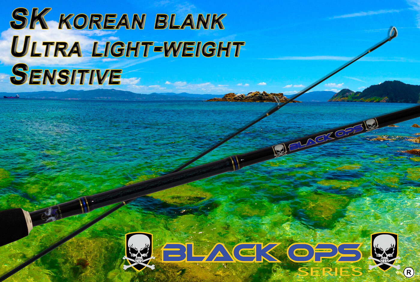 Black-Ops 6’6′ SK Graphite Spinning Fishing Rod SIC Guides Top Kayak Fishing rod