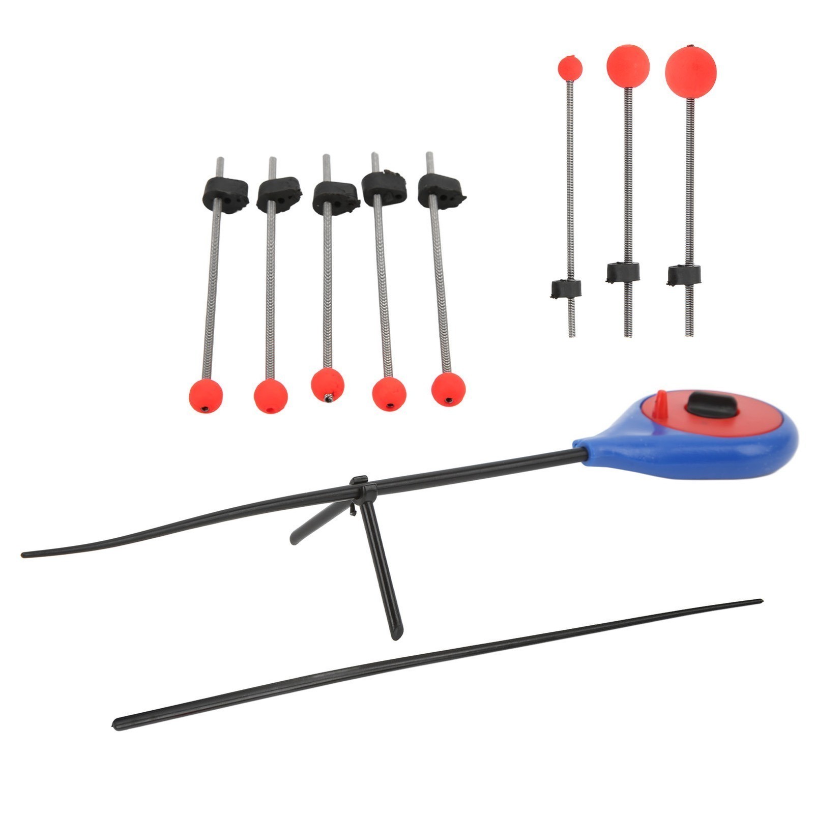 5pcs Ice Fishing Pole End Extension Section Rods Pole End Tip with Rod