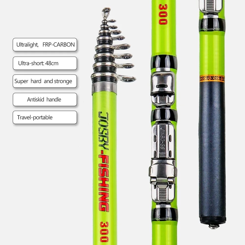 Telescopic Carbon Fishing Rod 🎣 Portable Rock & Travel Spinning Feeder Pole