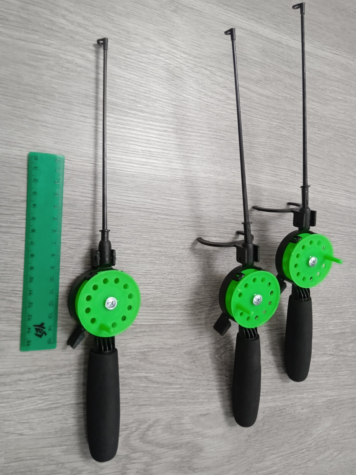 3 pcs Ice winter fishing rod ice vertical jig mormyshka perch bass trout