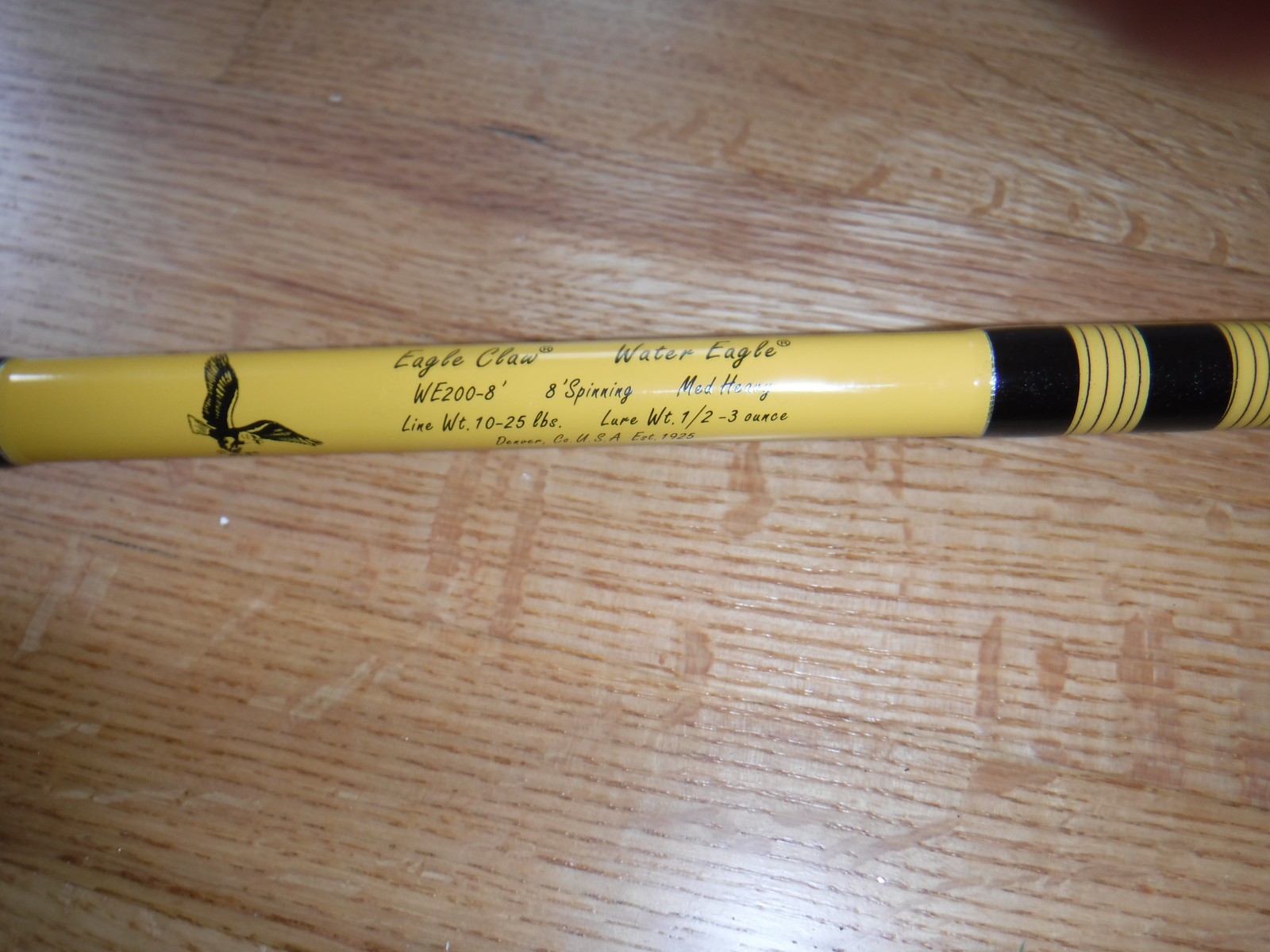 EAGLE CLAW “WATER EAGLE” WE200-8′ SPINNING MED HY Line 10-25 lbs Lure 1/3-3 oz