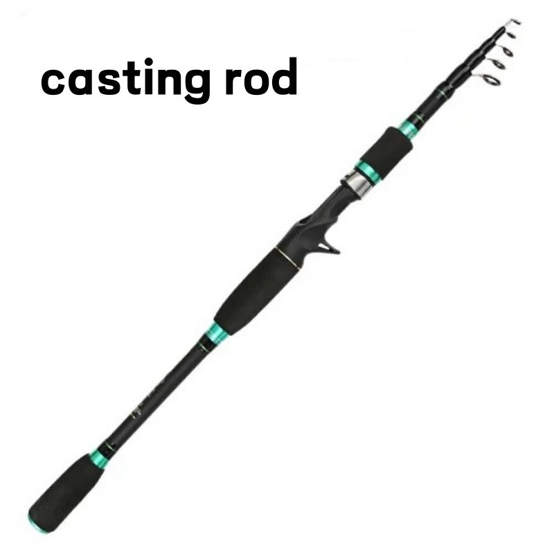 Telescopic Fishing Rod M Power Travel Casting Spinning Rod 1.8M-3.0M Carbon Pole
