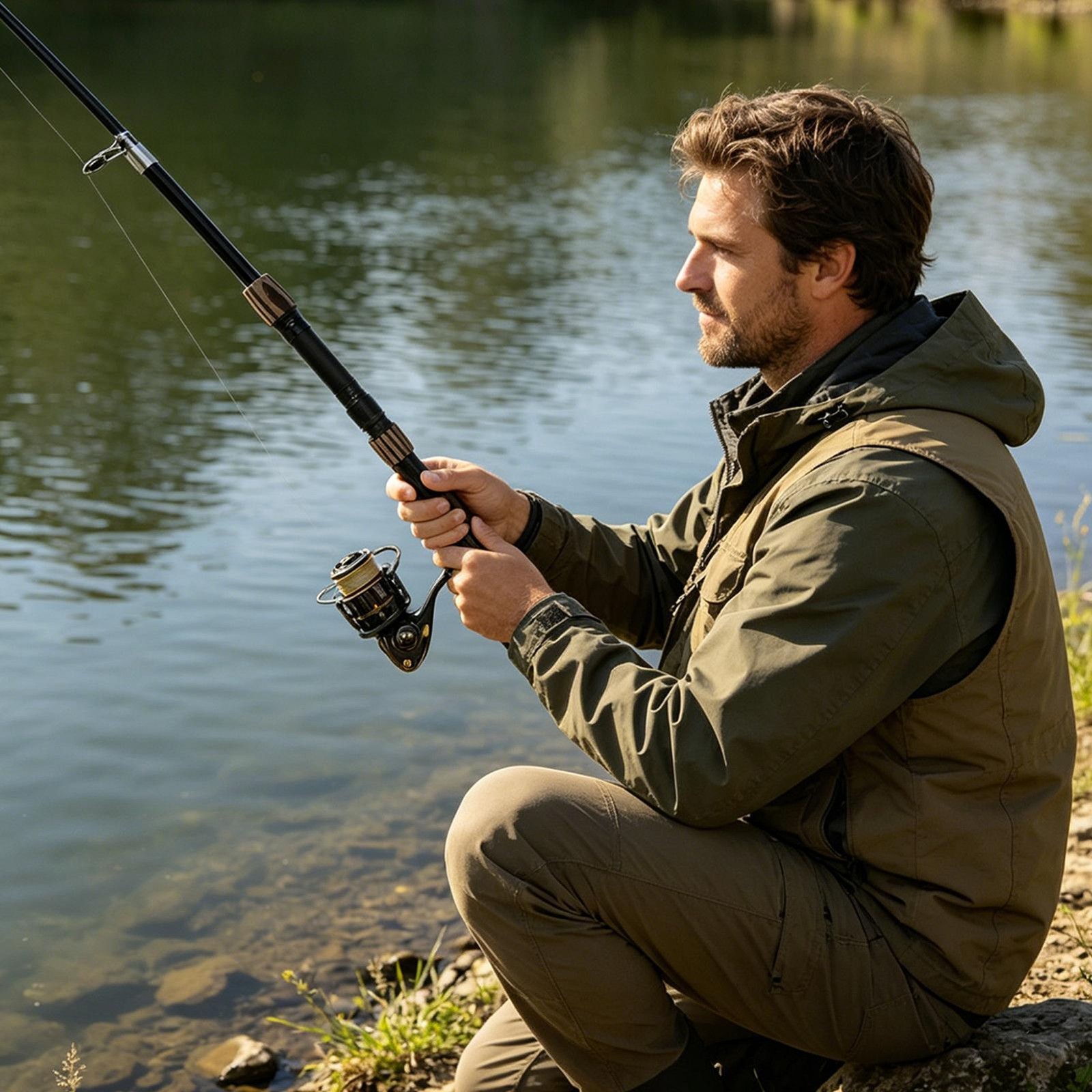 Portable Fishing Rod 180cm Lightweight Telescoping Pole Professional