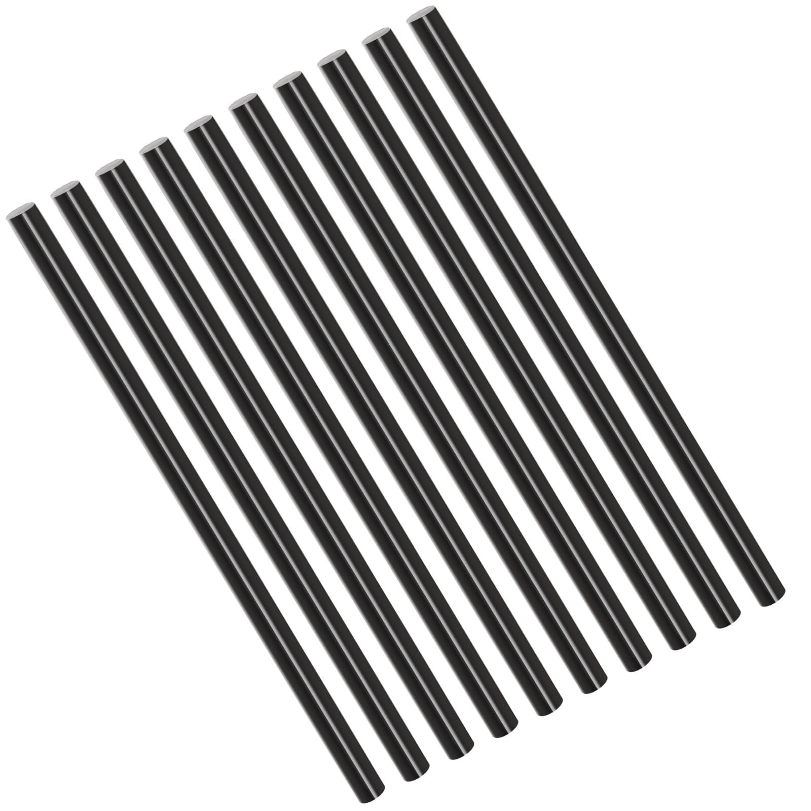 10 PCS Black Acetal Copolymer Rods 1/2″ Diameter x 12″ Length – Non-Marring Plas