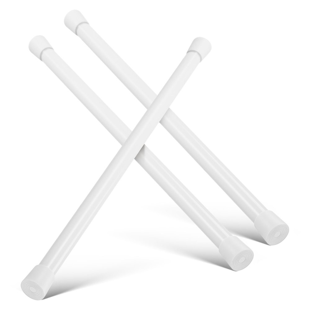 3 Pcs Door Curtain Rod Rail Compression Rods for Curtains Expandable