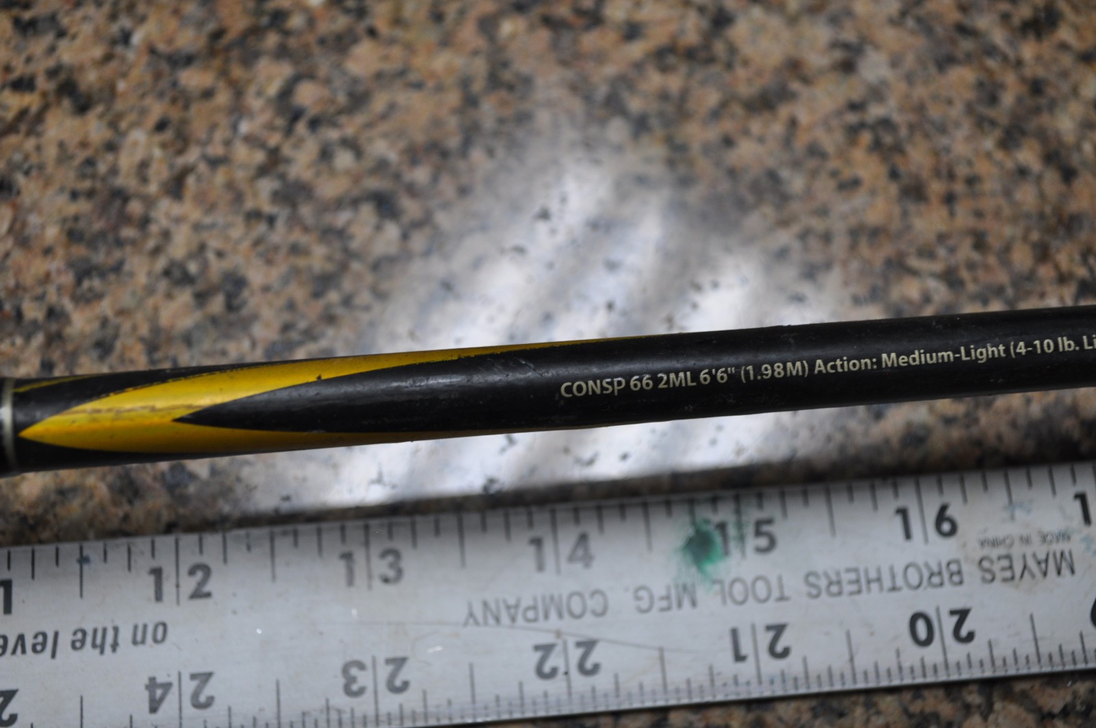 Shakespeare Conquest Rod 6’6″ 2PC 4-10 lb Medium- light 01G18BJ NO TIP SECTION