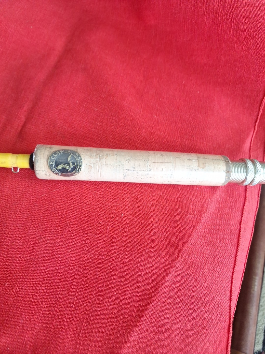 Awesome Eagle Claw Feather Light 7′ Fly Rod FL 300 6 Wt W/Tube Yellow 2 Pc Glass