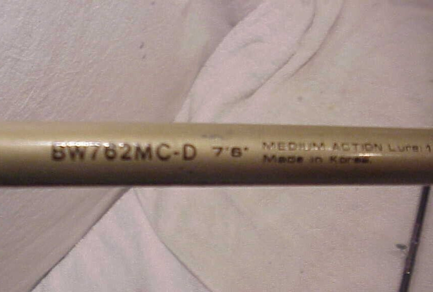 Daiwa BLACK WIDOW 7 ft 6 in Model BW762MC-D 2 pc Medium Action Fishing Rod