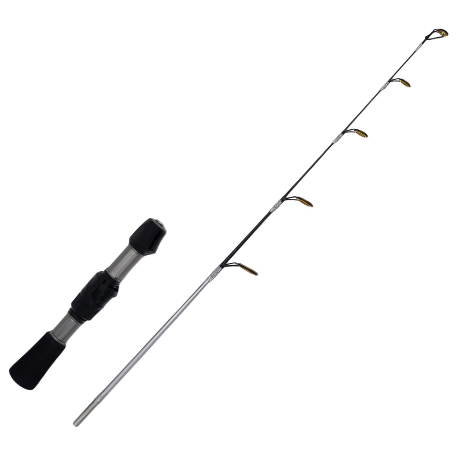CAMEKOON Iceman 2-Pieces Ice Fishing Rod w/ Fiberglass Blank Ceramic Guide Rings