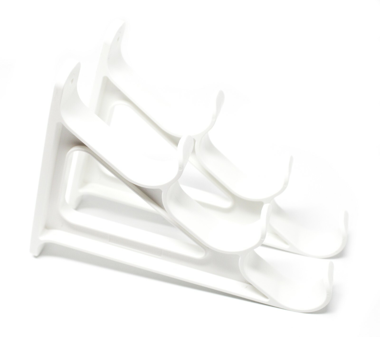 Plastic Horizontal Fishing Rod Wall Rack Holds 3 Rods Fishing, Hiking, Ski Poles