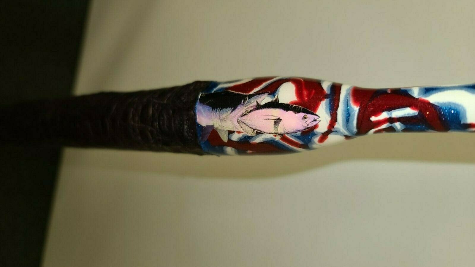 Custom Fishing Rod, Real Crocodile Skin Grips, Awesome Paint Job, ADJUSTABUTT – 