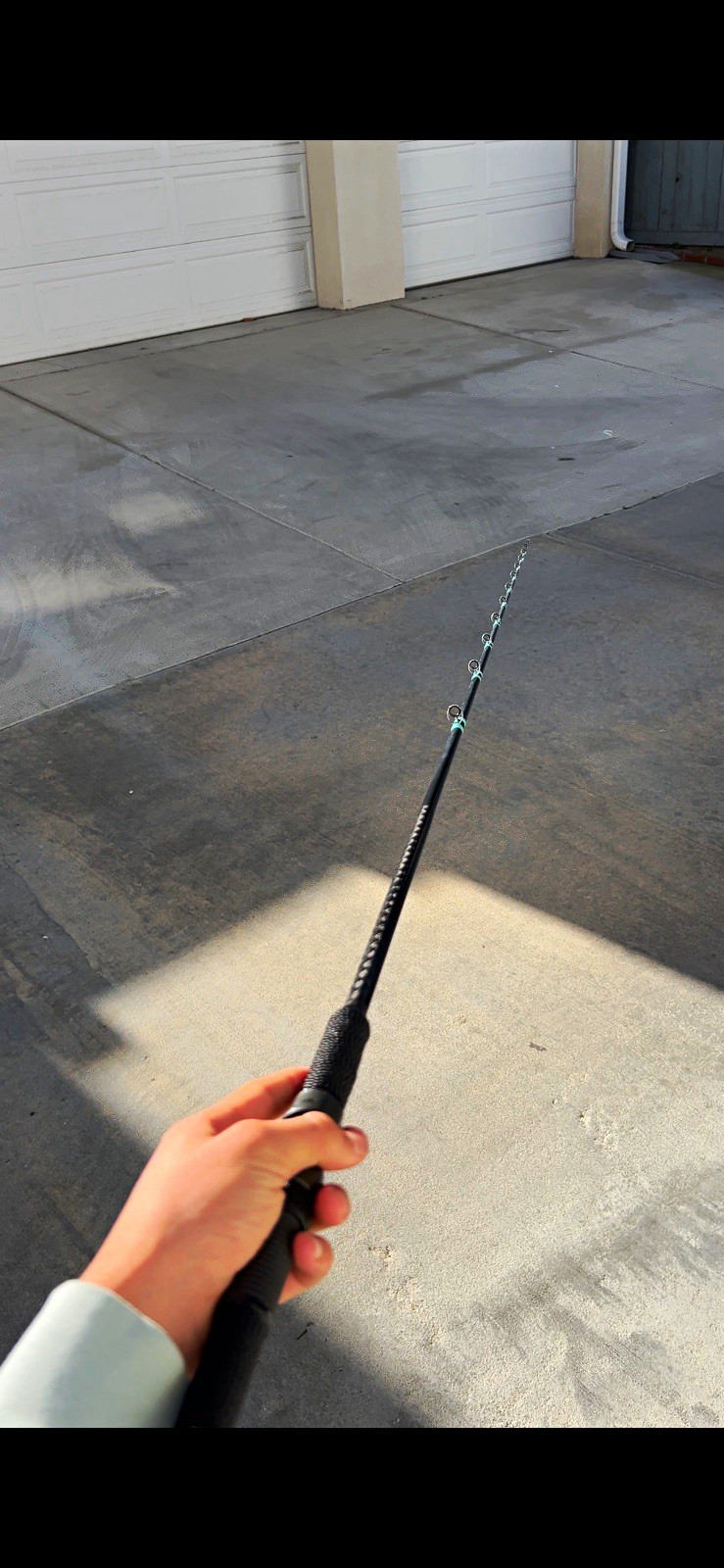 7’11” Casting Rod Composite Medium Heavy Moderate Action 1pc Black Saltwater
