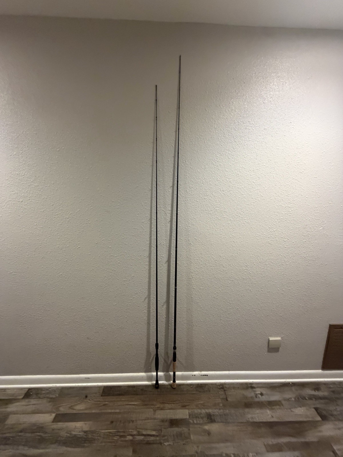 Lews TP1 Black 7 0ft Med Hvy Rod and Lews David Fritts Palmer 7 6 Crankbait Rod.