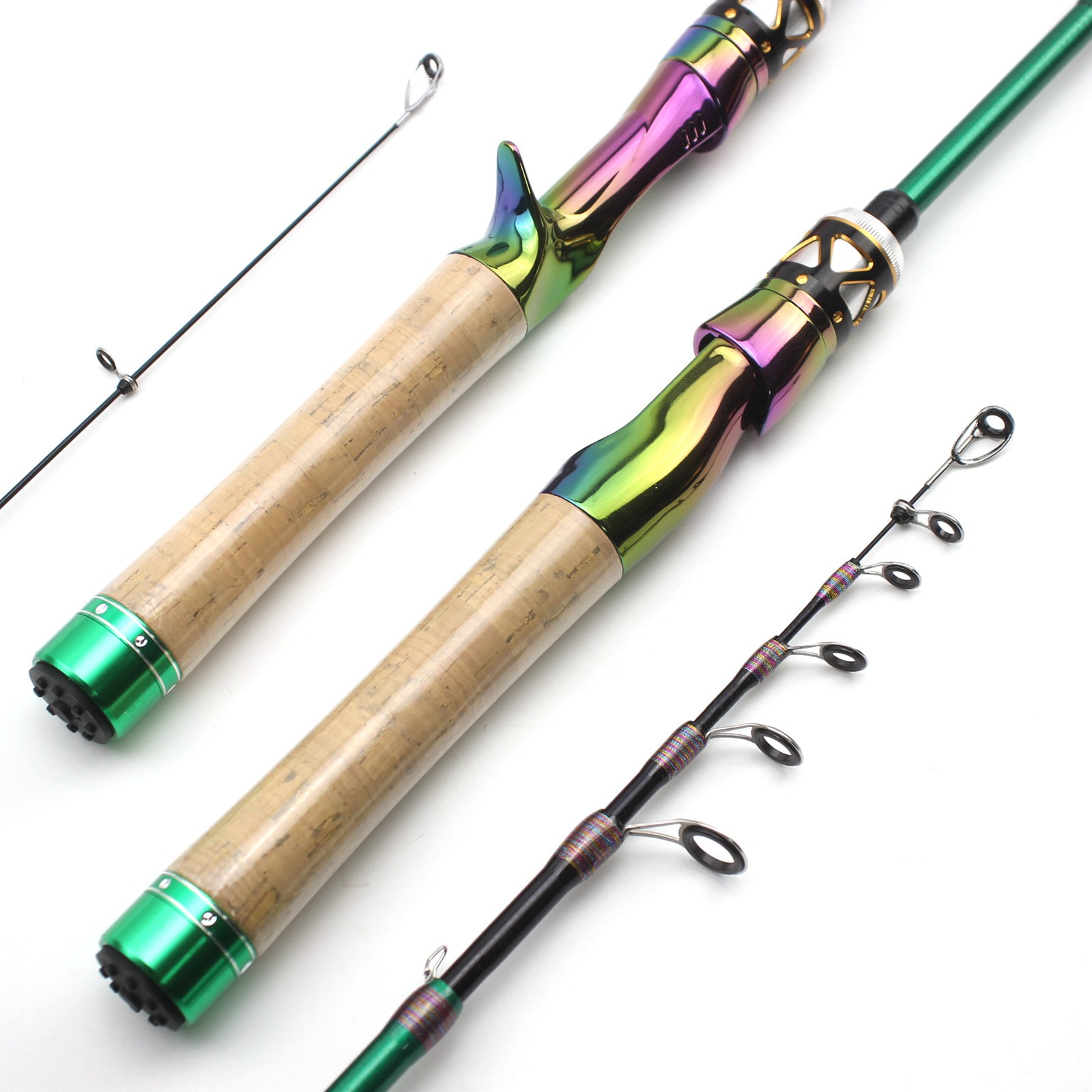 1.68M-1.98M Carbon Fiber Fishing Rod Ultrashort Spinning Freshwater Lure Pole