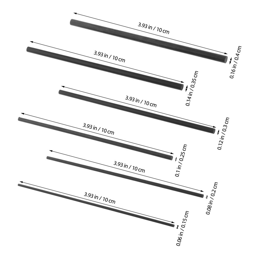 18Pcs Carbon Fiber Rod Repair Supplies Durable Fishing Pole Fixing Kit Black