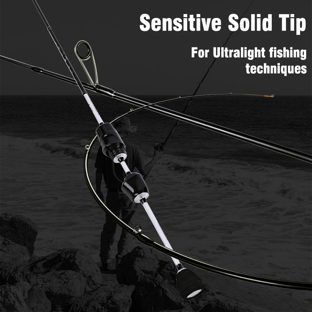 Ultralight Spinning Rod 0.2-0.8g 30T Fishing Rods Carbon Fiber Rings Solid Tips