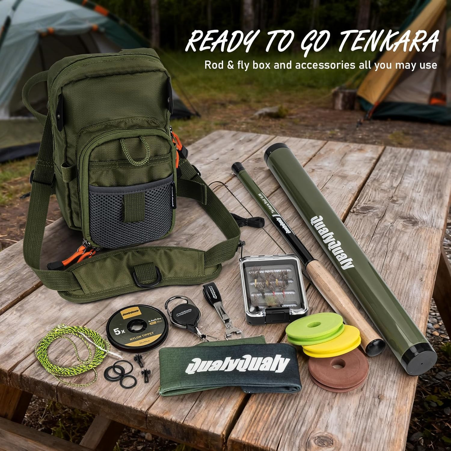 Tenkara Fly Rod Combo Beginner Kit, Tenkara Fishing Rod in 10.6Ft/11.6Ft 24T Fly