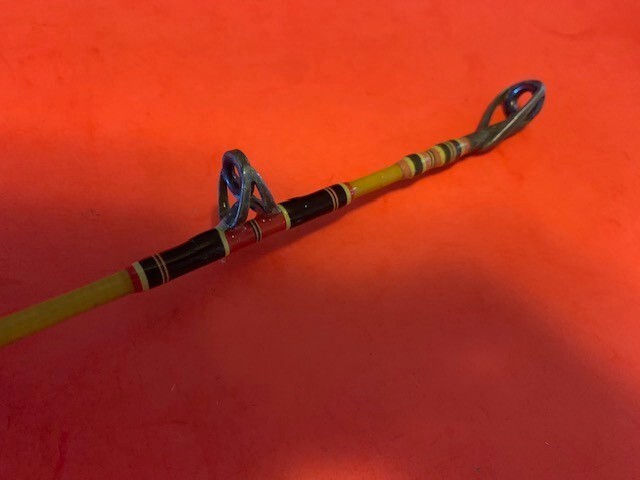 VINTAGE CUSTOM BUILT FENWICK 1670 6 FOOT 6 INCH 30 TO 60# JIG STICK FISHING ROD