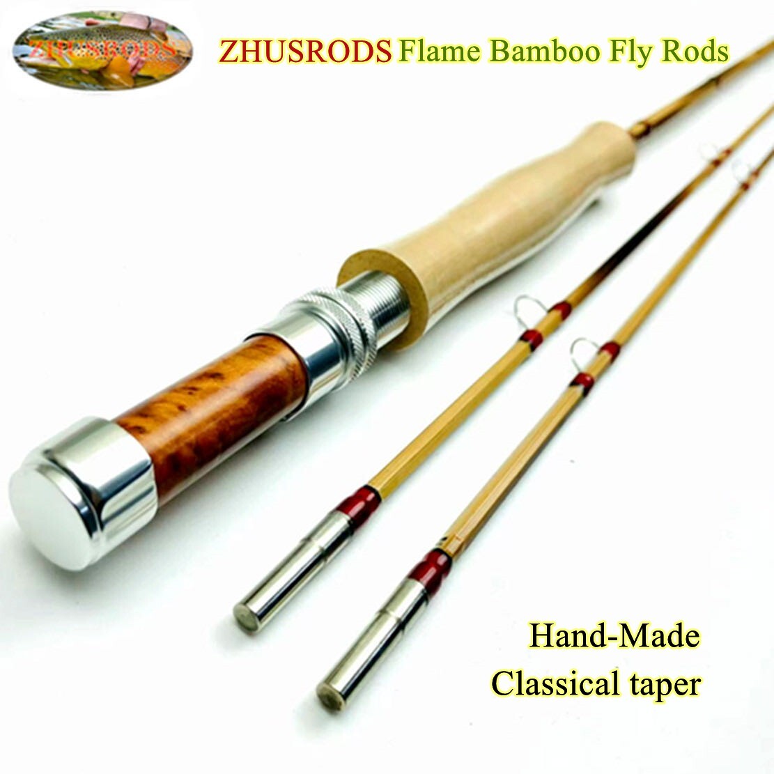 GARRISON 209 7’6″ ~ 5 wt /ZHUSRODS Flame Bamboo Fly Rods/Fly Fishing Rods