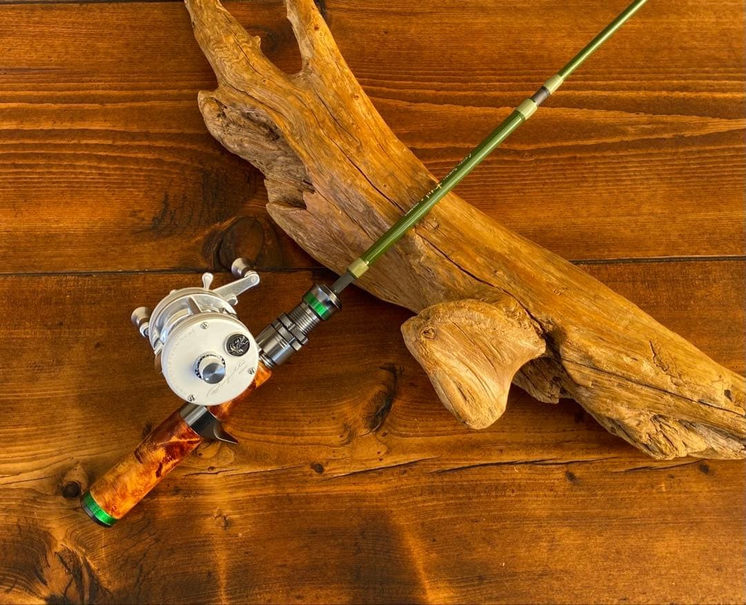 Adjustable Trout Fishing Rod 4-Section 5ft/5ft6in Wood Grip Packable Lightweight