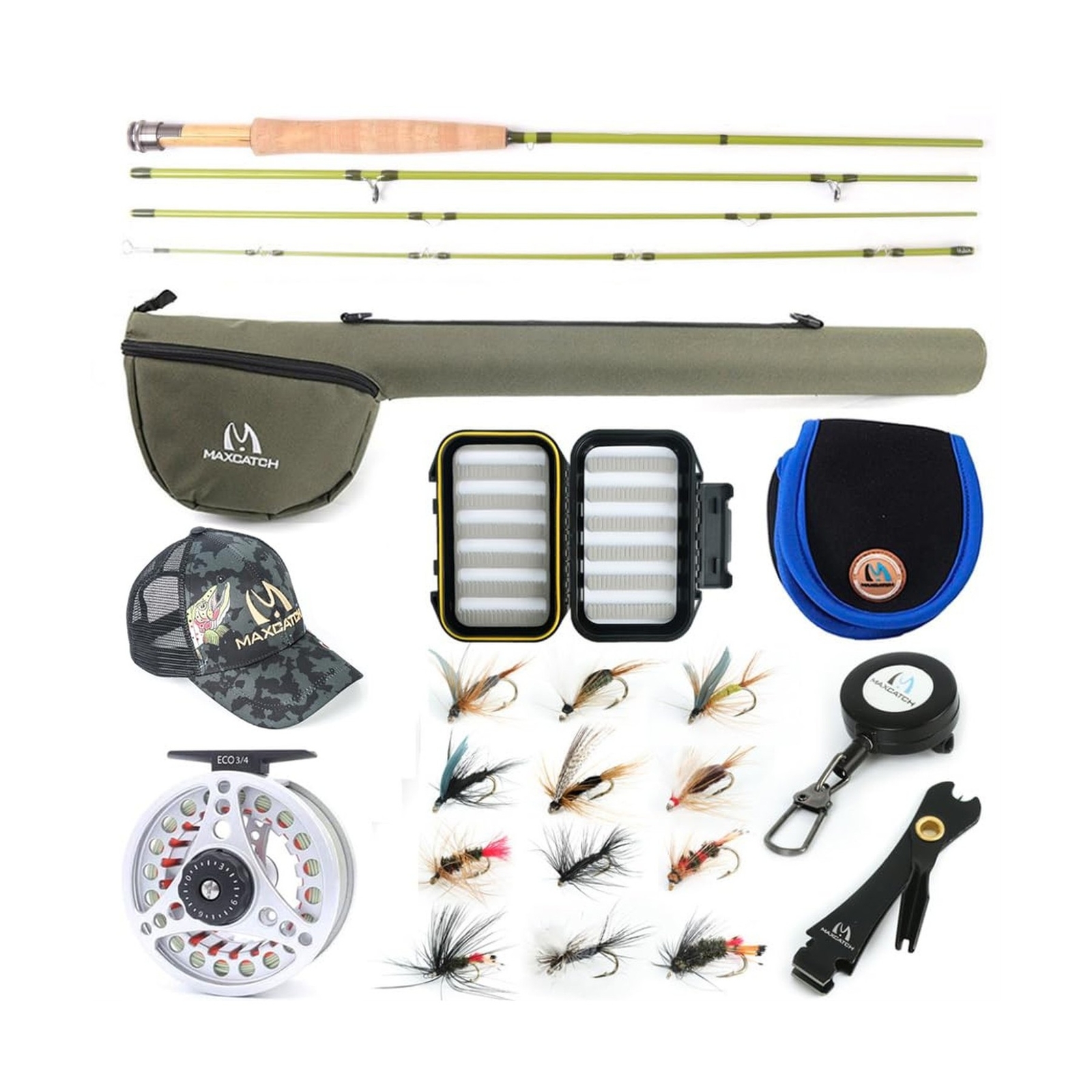 M MAXIMUMCATCH Maxcatch Ultra-Lite Fly Rod for Stream River Panfish/Trout Fis…