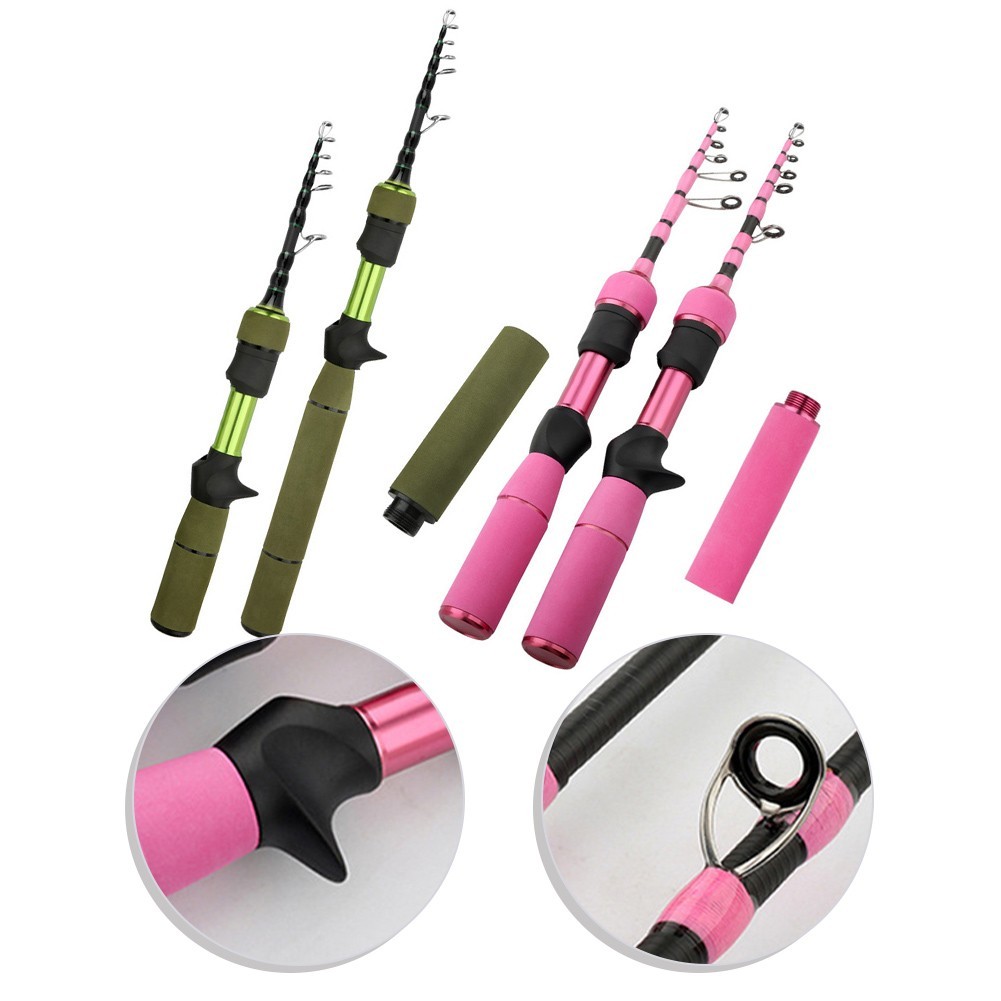 Carbon Fishing Rod 2-Piece for Freshwater For Trout Bass Stream Use 180cm