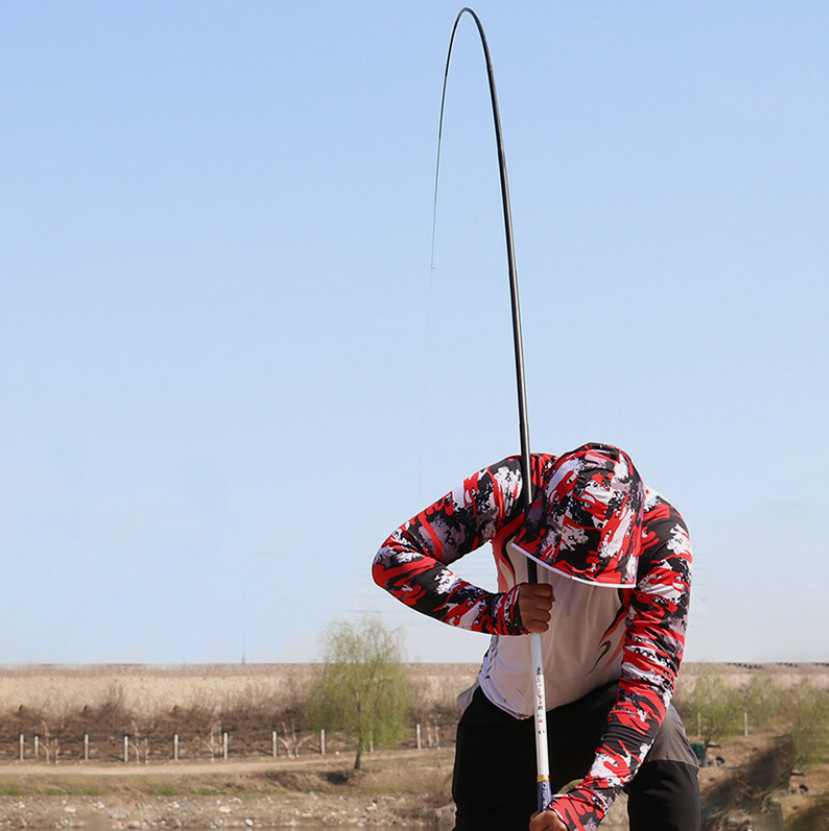 1.5M-5.4M Mini Spinning Fishing Rod Telescopic Carbon Fiber Fishing Pole
