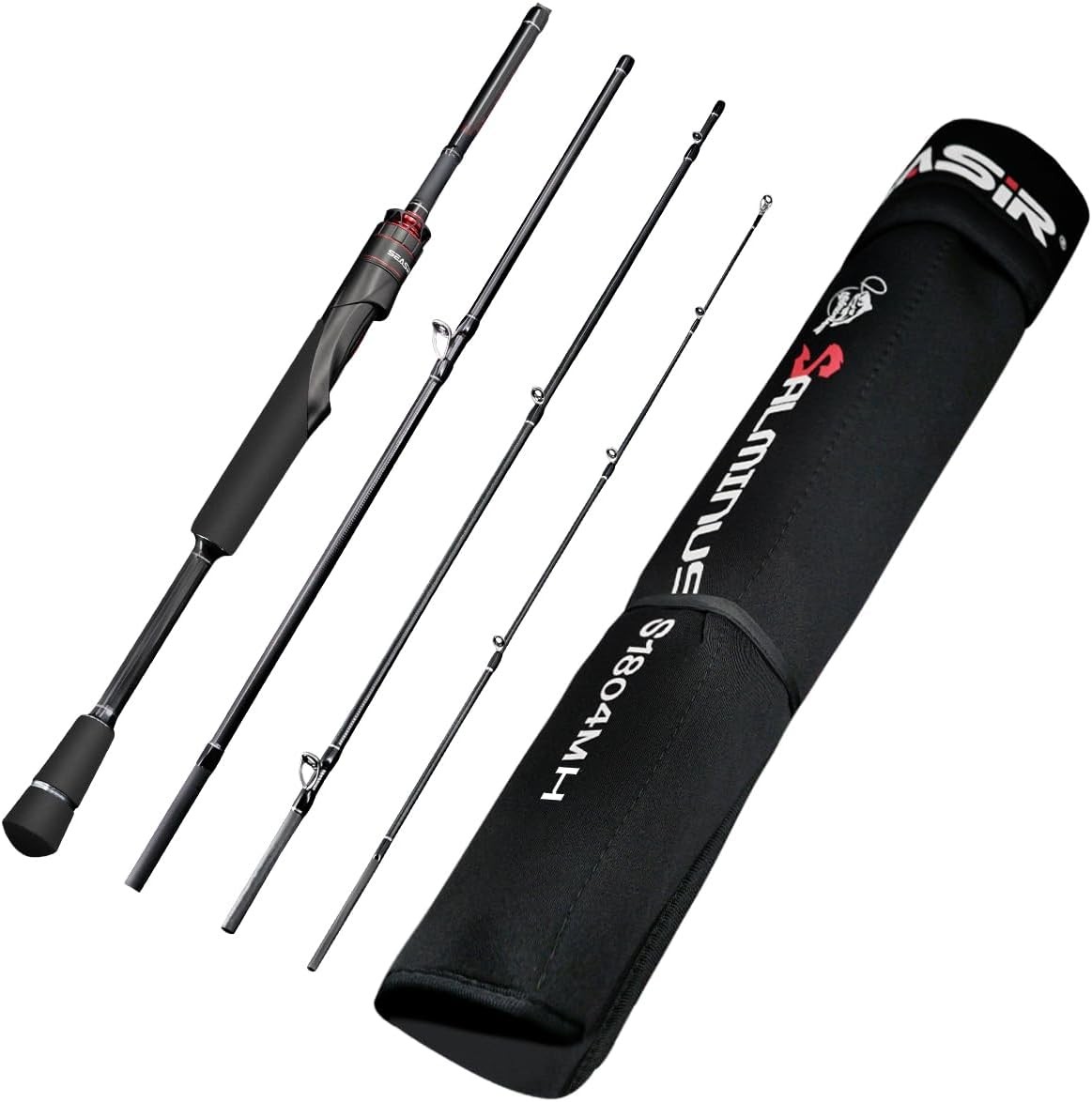 Salminus Travel Fishing Rod 4 Piece Spinning Rod Medium/Medium Heavy Biatcaster