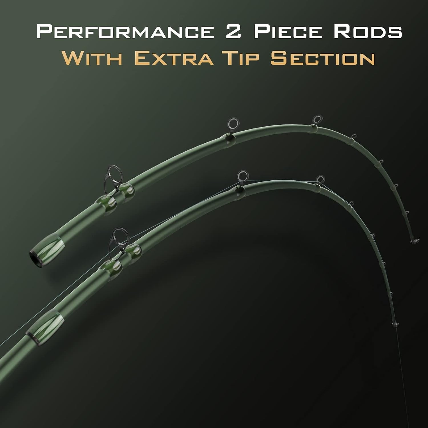 Spartacus II Fishing Rods – IM6 Graphite Blanks Casting & Spinning Rods, 2-Pi…
