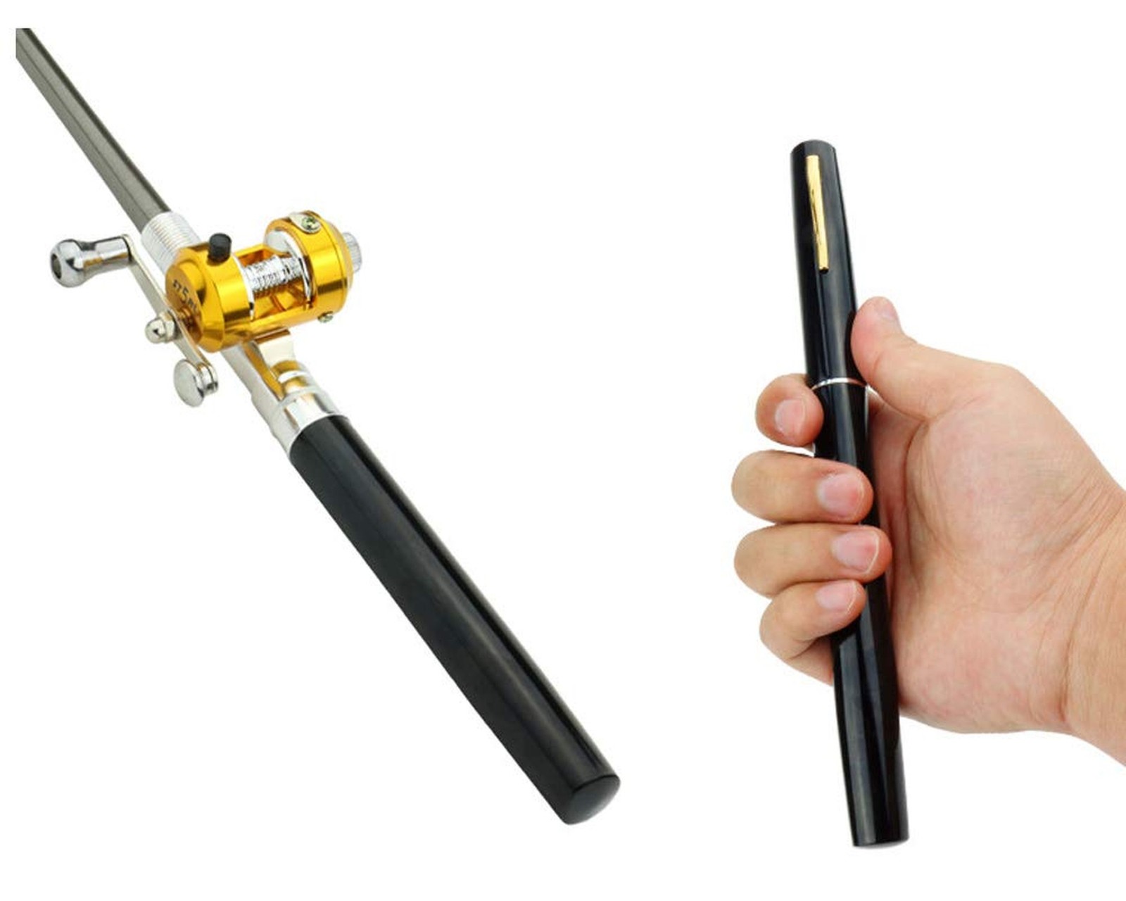 Portable Pocket Telescopic 38inch Mini Pen Shape Fishing Rod and Reel Combos,…