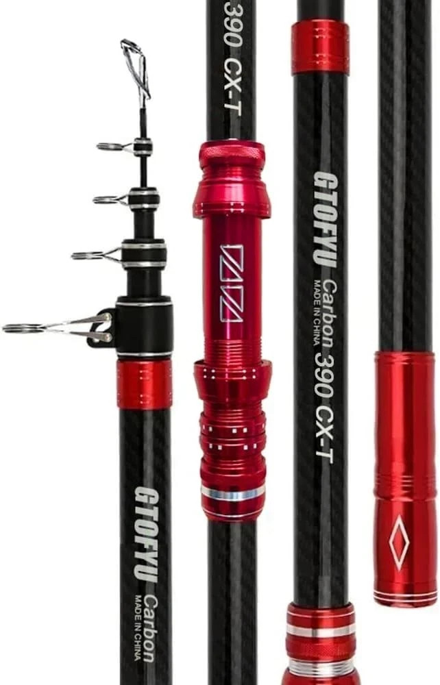 Telescopic Fishing Rod, Carbon Fiber Travel Surf Rod, Spinning Power Lure 2-9…