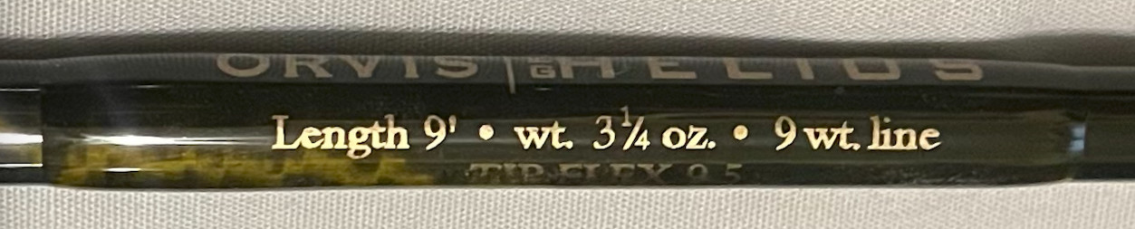 ORVIS Helios ZG , 9 weight , 9′ Length, 4 pc., Fly Rod OUTSTANDING Condition