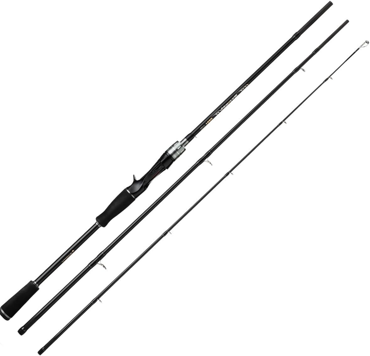 Maximus Fishing Rod Carbon Fiber Fuji Guides EVA Handle Black