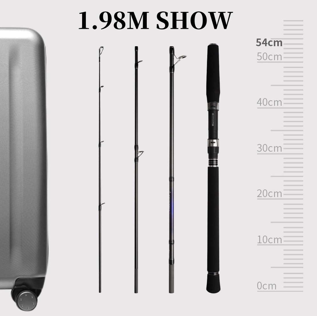 Fishing Rod Spinning Travel Shore Jigging High Carbon Fiber Rods Portable Pole