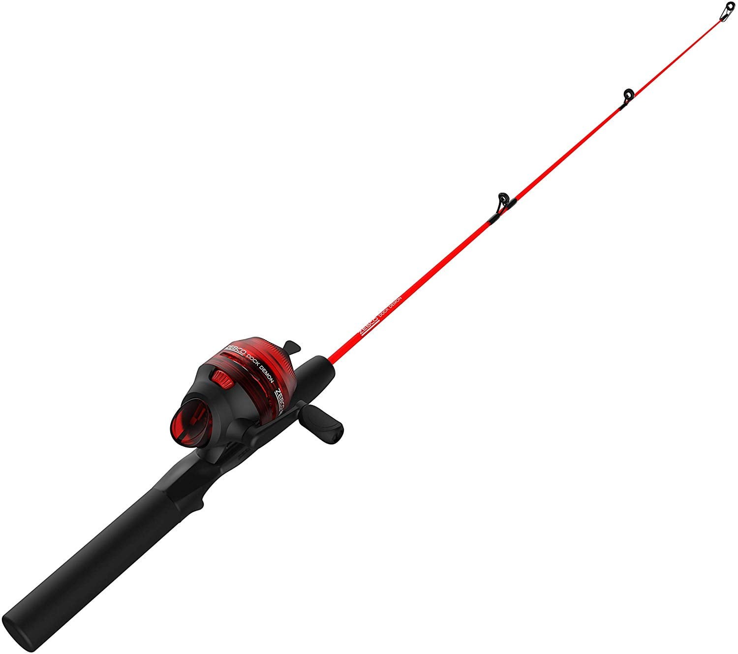 Dock Demon Fiberglass Spinning Rod & Saltwater Spinning Pole Reel Combo