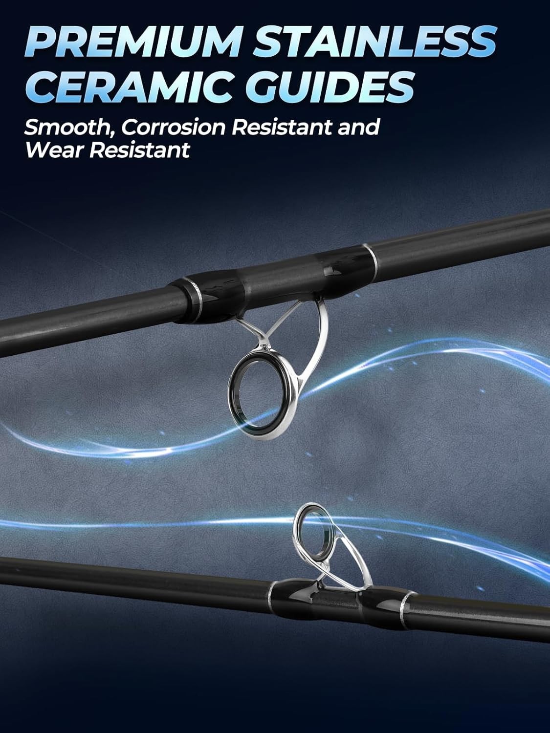 Travel Fishing Rod, Telescopic & 4-Piece Portable 24T Carbon Fiber Rod, Stain…